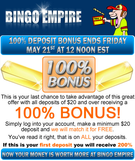 100% Deposit Bonus on ALL Deposits